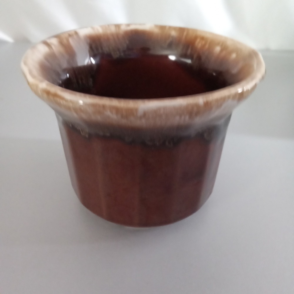 McCoy Pottery 1080 Brown Drip Glaze Ramekin Custard Cup USA Oven Proof Vintage